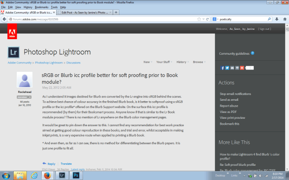 Photoshop Lightroom Blurb Book Forum