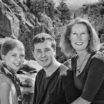 Karen, Henry & Anna - B&W Family Portrait